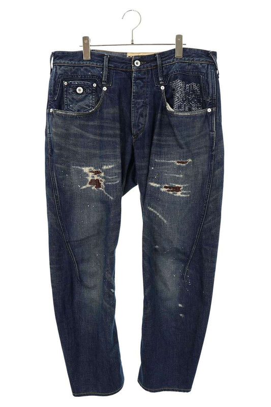 DENHAM CROSSBACK MIJ ORIGIN Paint Splatter Denim Size 33