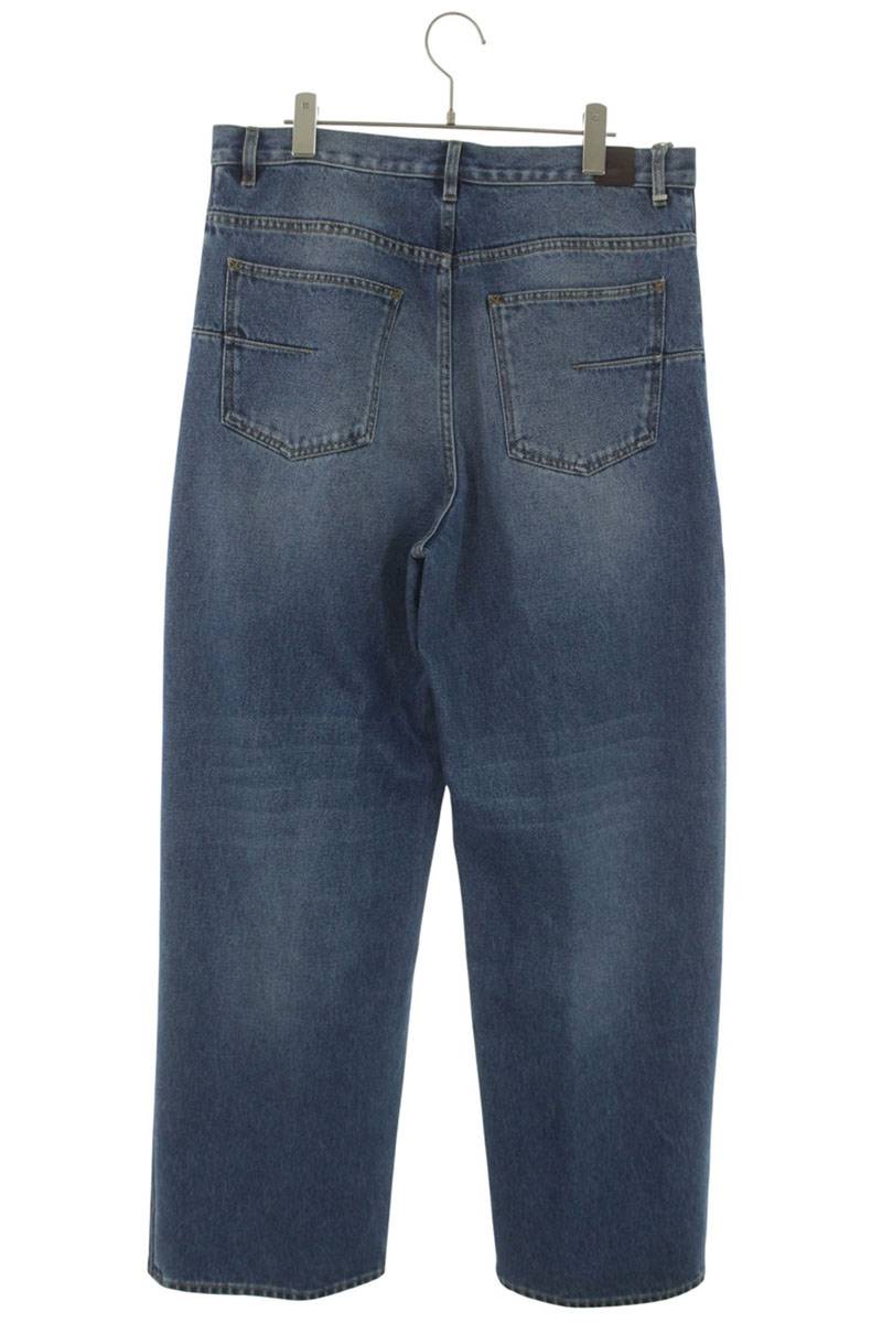 DIOR 26SS Side Stripe Logo Wide Indigo Denim Size 31