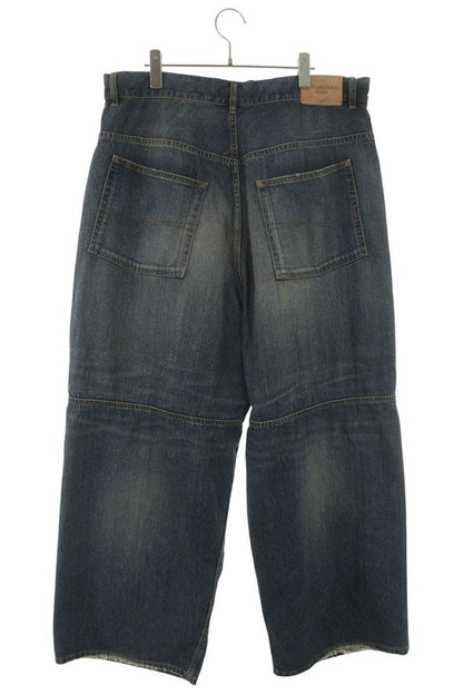BALENCIAGA 25SS Drawstring Biker Baggy Denim Pants Size 32