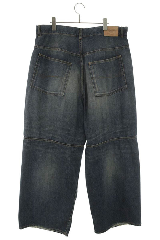 BALENCIAGA 25SS Drawstring Biker Baggy Denim Pants Size 32