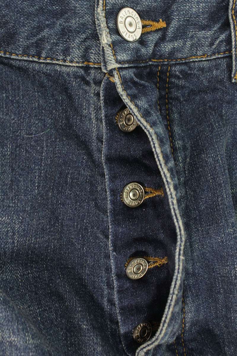 BALENCIAGA 25SS Drawstring Biker Baggy Denim Pants Size 32