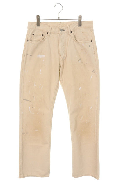 ACNE STUDIOS 26SS Painted Flare Denim Pants Beige Size 32