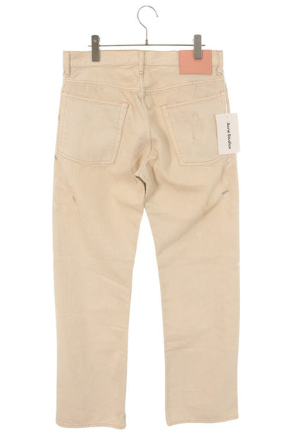 ACNE STUDIOS 26SS Painted Flare Denim Pants Beige Size 32