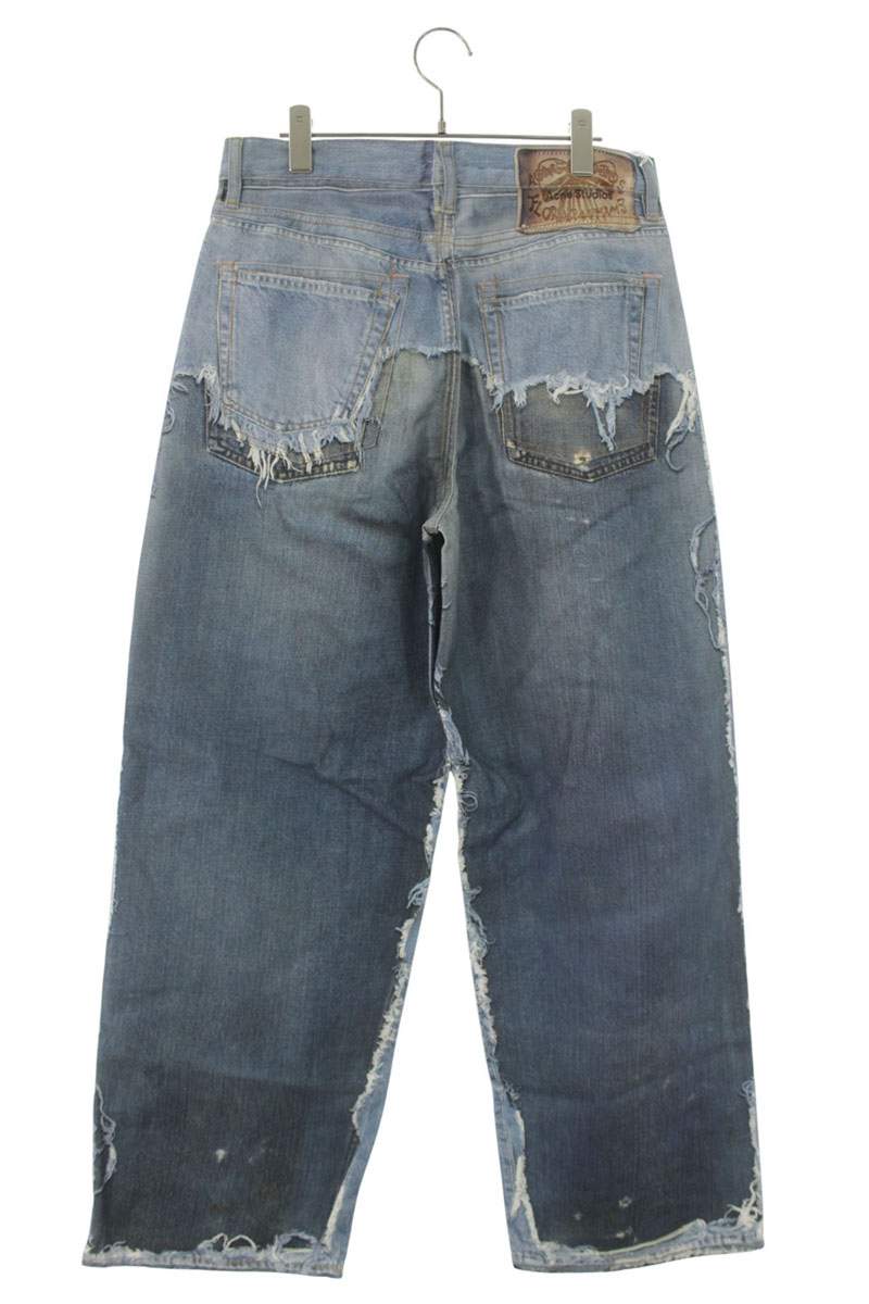 ACNE STUDIOS 26SS Trompe l'oeil Denim Pants Blue Size 32