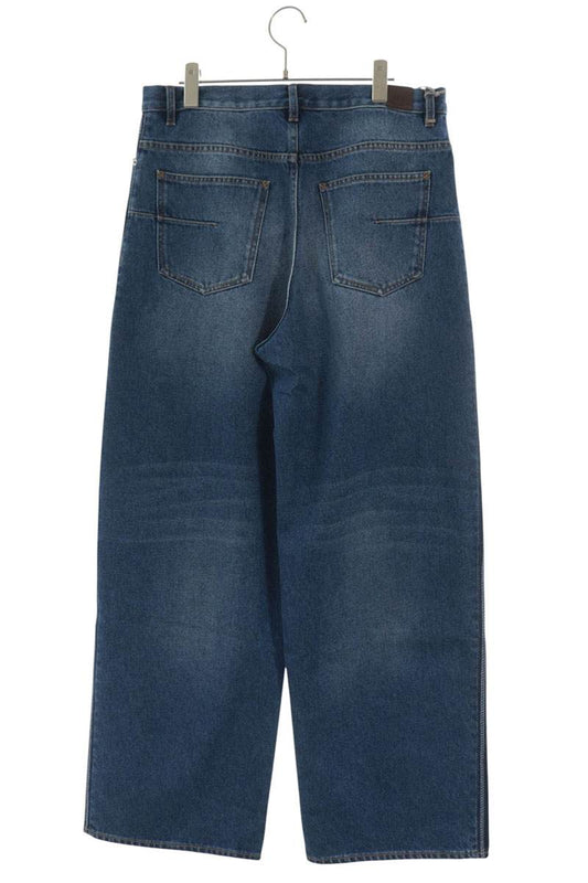 DIOR 26SS Side Logo Stripe Baggy Denim Pants Blue Size 30