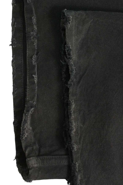 BALENCIAGA Black Damaged Knee Tuck Baggy Denim Size 28