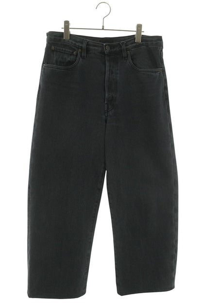 PRADA Overdyed Loose Fit Denim Pants Black Size 32
