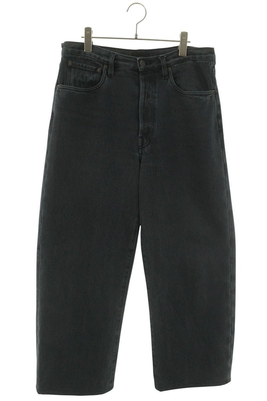 PRADA Overdyed Loose Fit Denim Pants Black Size 32