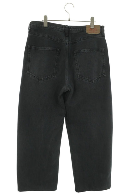 PRADA Overdyed Loose Fit Denim Pants Black Size 32