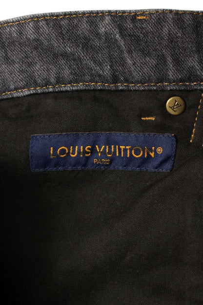 LOUISVUITTON 23AW Monogram Flower Denim Jeans Gray Size 33