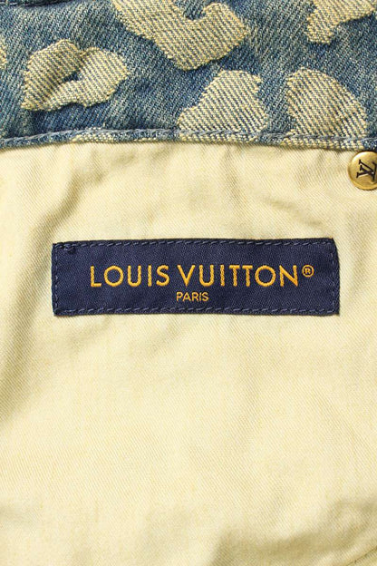 LOUISVUITTON 25AW Jacquard Workwear Indigo Blue Jeans Size 30