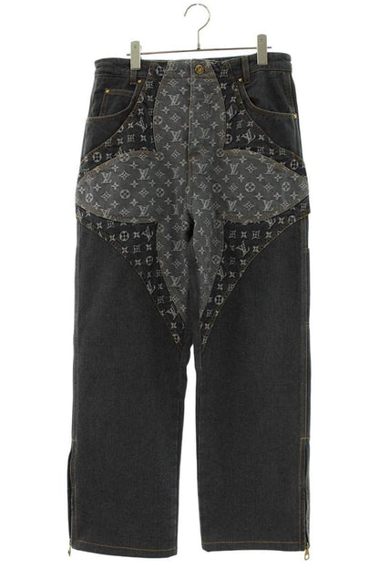 LOUISVUITTON 23AW Monogram Flower Jeans Gray Size 29