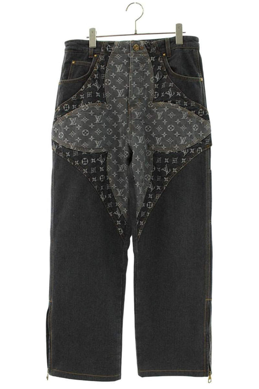 LOUISVUITTON 23AW Monogram Flower Jeans Gray Size 29