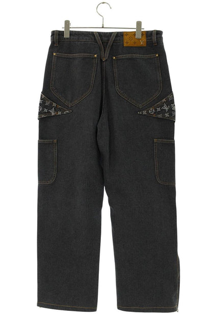 LOUISVUITTON 23AW Monogram Flower Jeans Gray Size 29