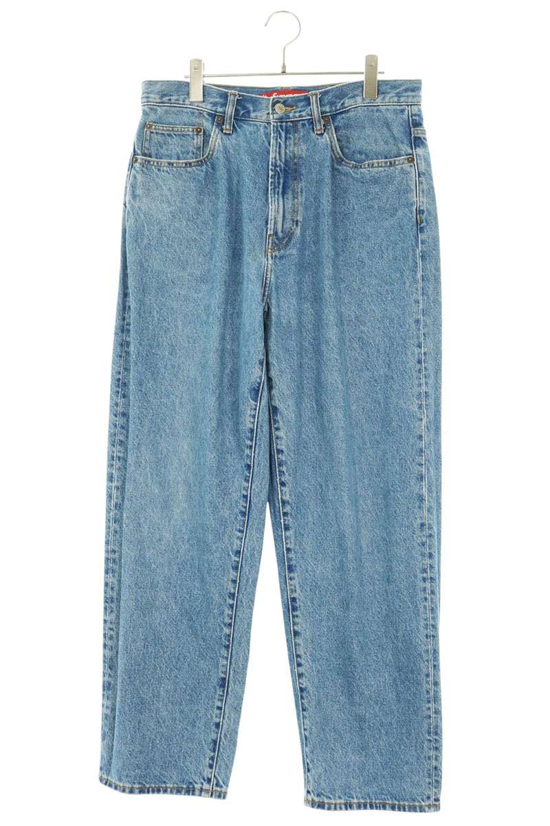 SUPREME 24AW Baggy Jean Logo Embroidered Denim Blue Size 30