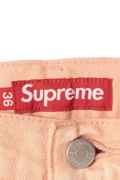 SUPREME 25AW Distressed Loose Fit Jeans Pink Size 36