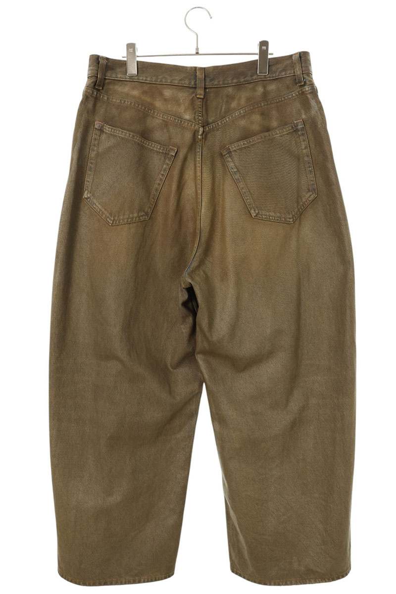 ACNE STUDIOS Brown Super Baggy Coated Denim Size 32