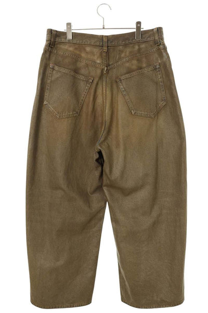 ACNE STUDIOS Brown Super Baggy Coated Denim Size 32
