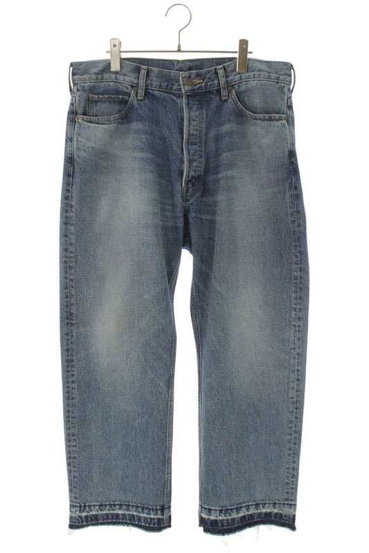 CELINE Cotton Cut-Off Wesley Denim Pants Blue Size 32