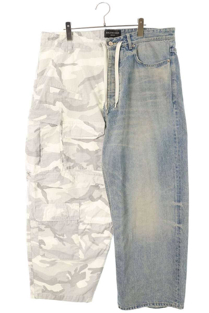 BALENCIAGA 24SS Hybrid Baggy Denim Indigo Multi Size XS