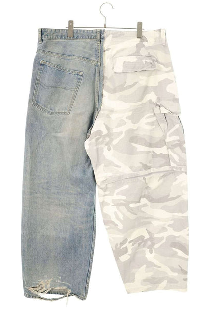 BALENCIAGA 24SS Hybrid Baggy Denim Indigo Multi Size XS