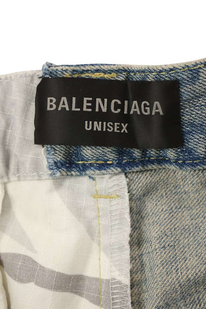 BALENCIAGA 24SS Hybrid Baggy Denim Indigo Multi Size XS