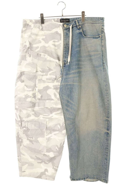 BALENCIAGA 24SS Hybrid Baggy Denim Jeans Indigo Multi Size M