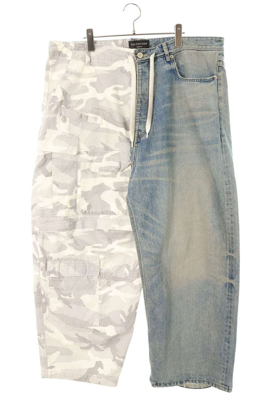 BALENCIAGA 24SS Hybrid Baggy Denim Jeans Indigo Multi Size M