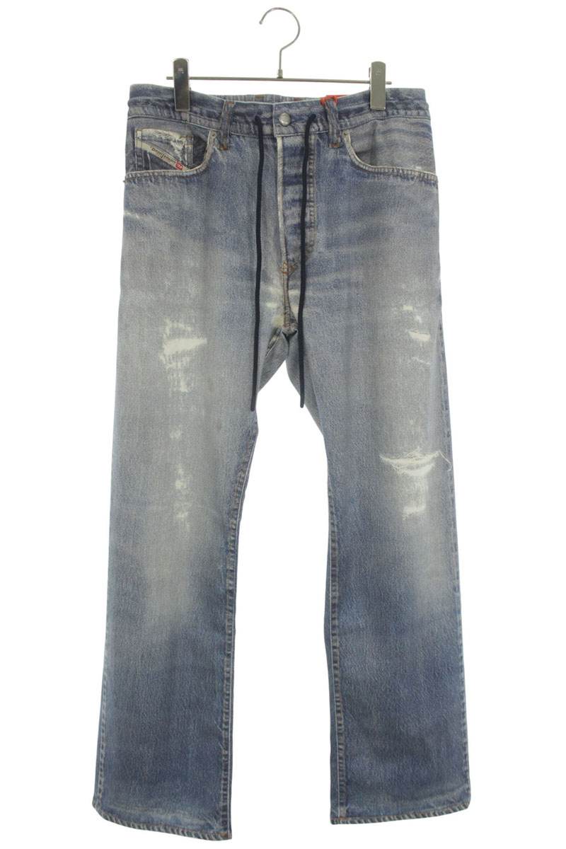 DIESEL Regular Mid-Waist Denim Pants Blue Size 30