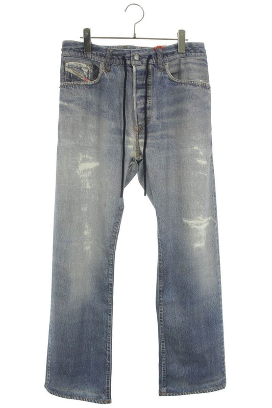 DIESEL Regular Mid-Waist Denim Pants Blue Size 30