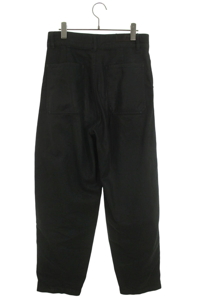 LEMAIRE Maxi Barrel Coated Denim Pants Black Size 32