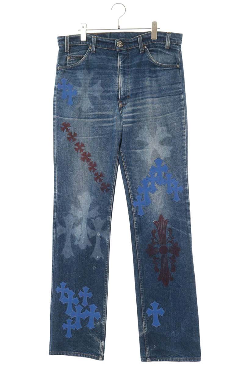Chrome Hearts STENCIL DENIM Paint Cross Patch Jeans Size 33