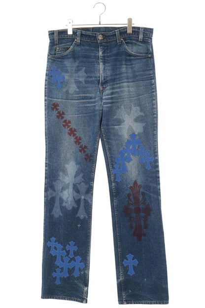 Chrome Hearts STENCIL DENIM Paint Cross Patch Jeans Size 33