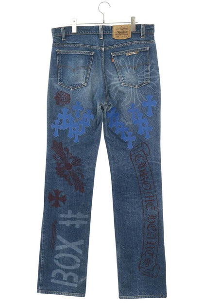Chrome Hearts STENCIL DENIM Paint Cross Patch Jeans Size 33