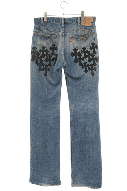 Chrome Hearts U VNTG 517 Cross Patch Washed Jeans Size 33