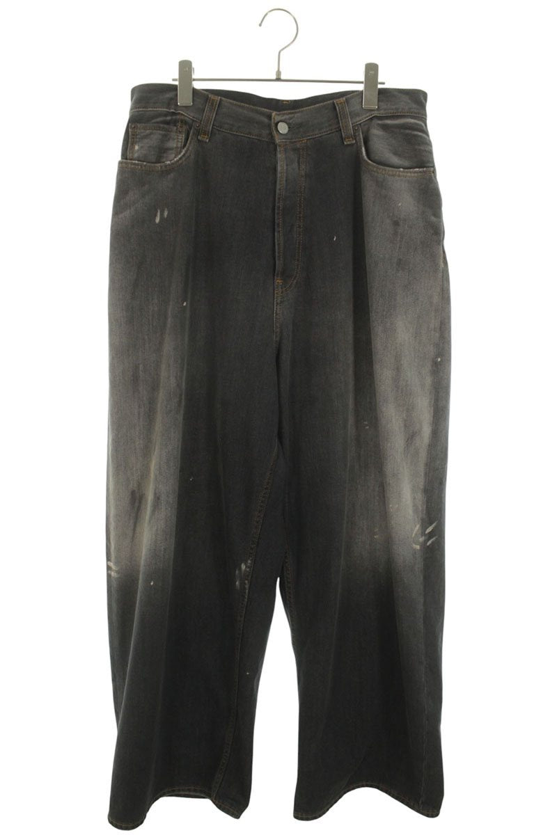 ACNE STUDIOS FN BLACK TRAFALGAR Paint Washed Baggy Size 34