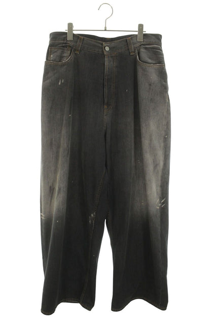 ACNE STUDIOS FN BLACK TRAFALGAR Paint Washed Baggy Size 34