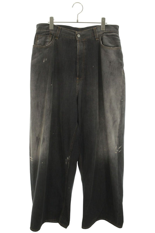 ACNE STUDIOS FN BLACK TRAFALGAR Paint Washed Baggy Size 34