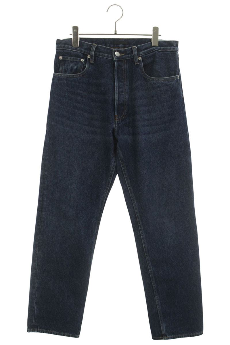 PRADA GEP358 Triangle Plate Back Denim Blue Size 31