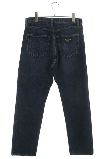 PRADA GEP358 Triangle Plate Back Denim Blue Size 31