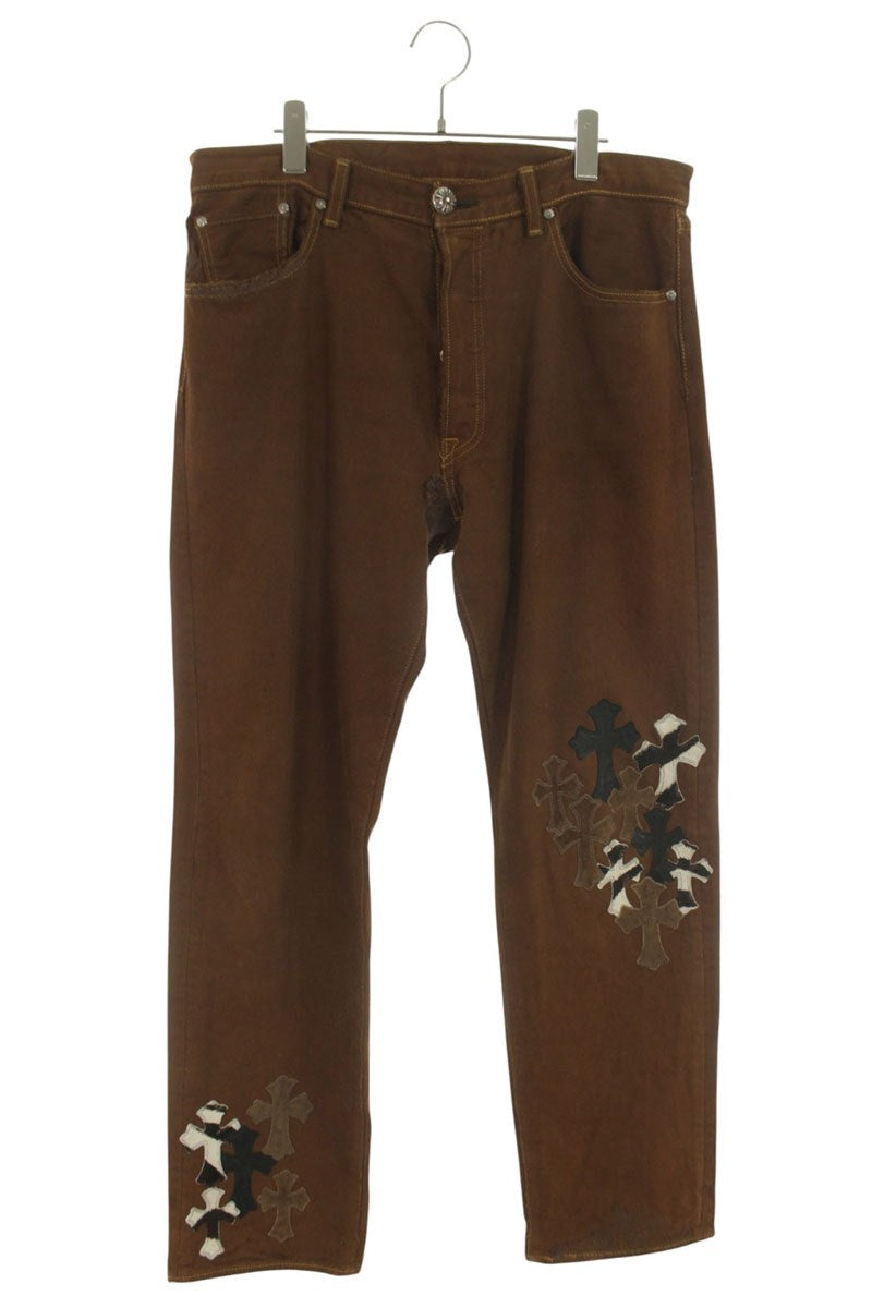 Chrome Hearts U VNTG 501 Haircalf Cross Patch Jeans Size 33
