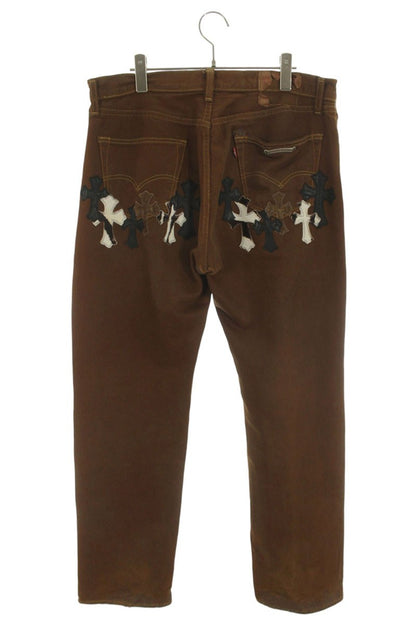 Chrome Hearts U VNTG 501 Haircalf Cross Patch Jeans Size 33