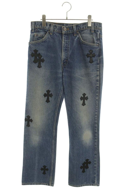 Chrome Hearts U VNTG 517 Cross Patch Washed Jeans Size 32