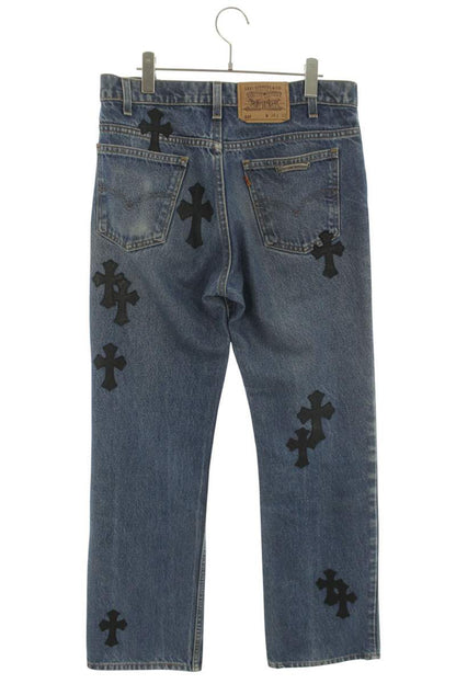 Chrome Hearts U VNTG 517 Cross Patch Washed Jeans Size 32