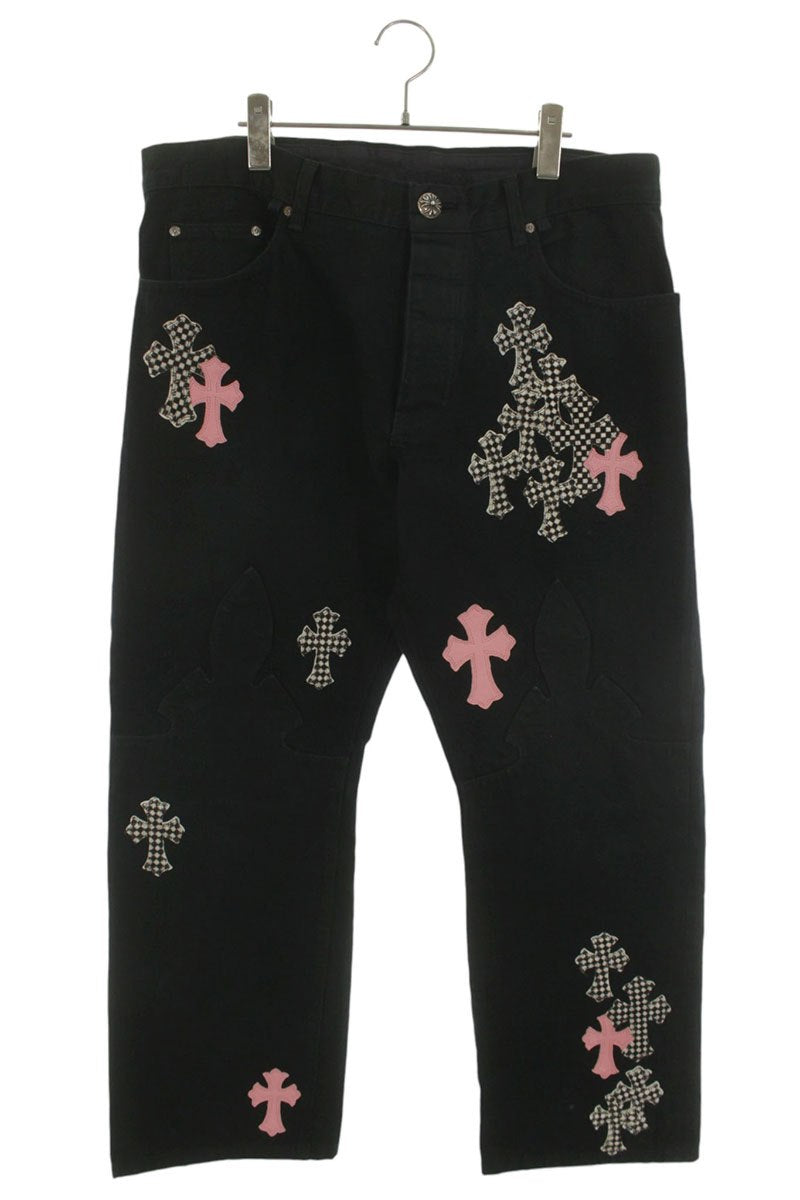 Chrome Hearts SL FLEURKNEE Cross Patch Flare Jeans Size 38