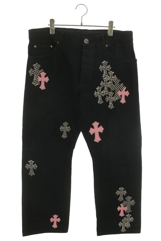 Chrome Hearts SL FLEURKNEE Cross Patch Flare Jeans Size 38