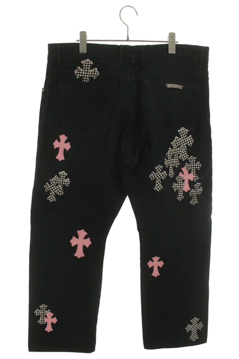 Chrome Hearts SL FLEURKNEE Cross Patch Flare Jeans Size 38