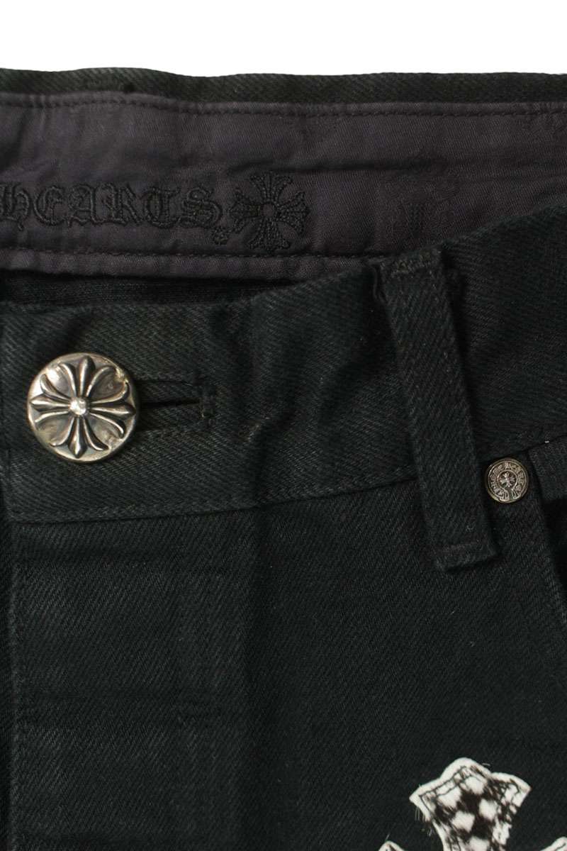 Chrome Hearts SL FLEURKNEE Cross Patch Flare Jeans Size 38