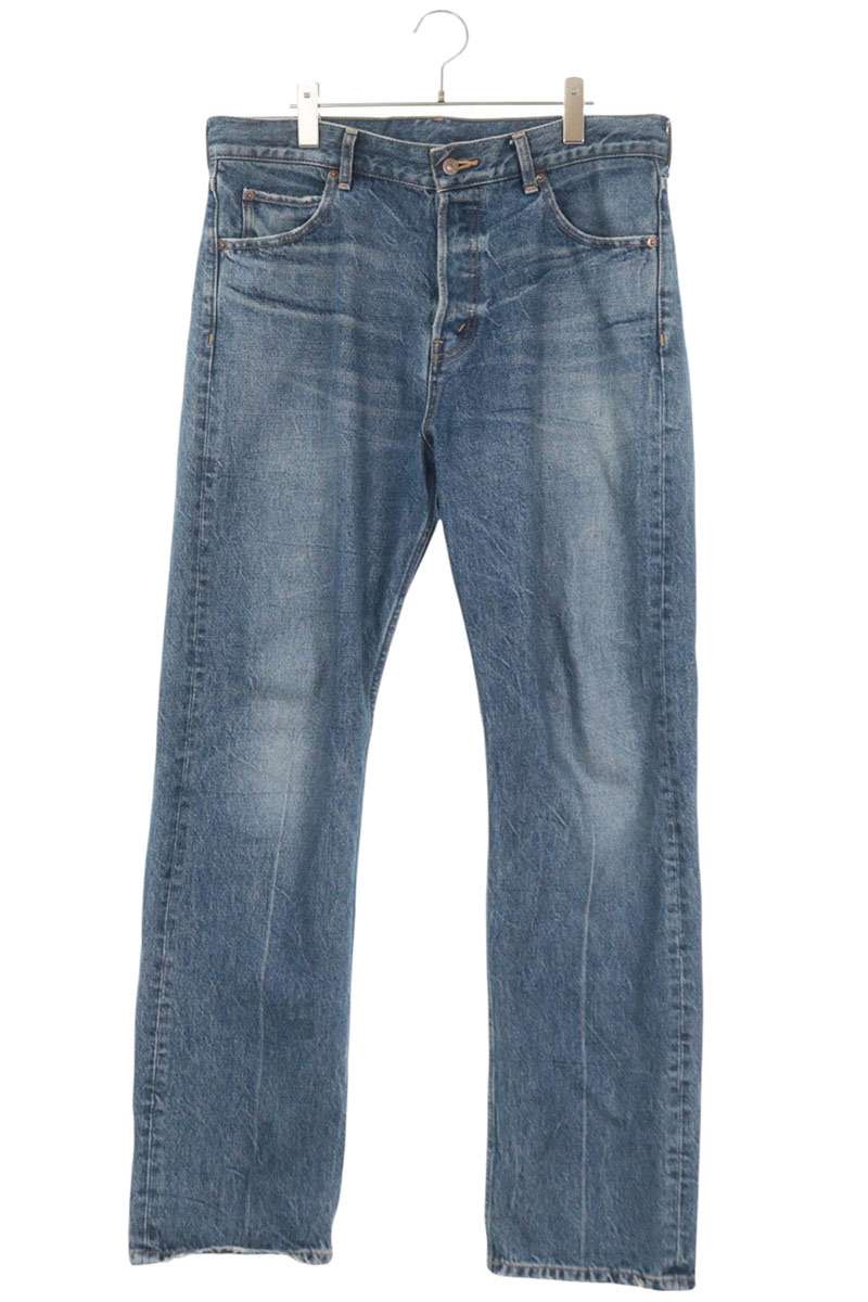 CELINE Cart Jeans Washed Straight Denim Blue Size 32