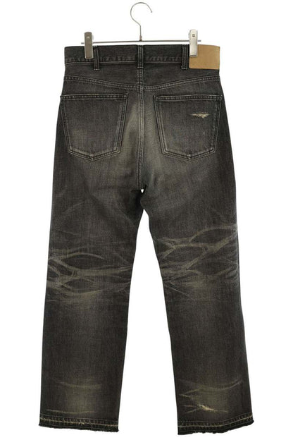 CELINE Wesley Jeans Black Destroyed Denim Size 27